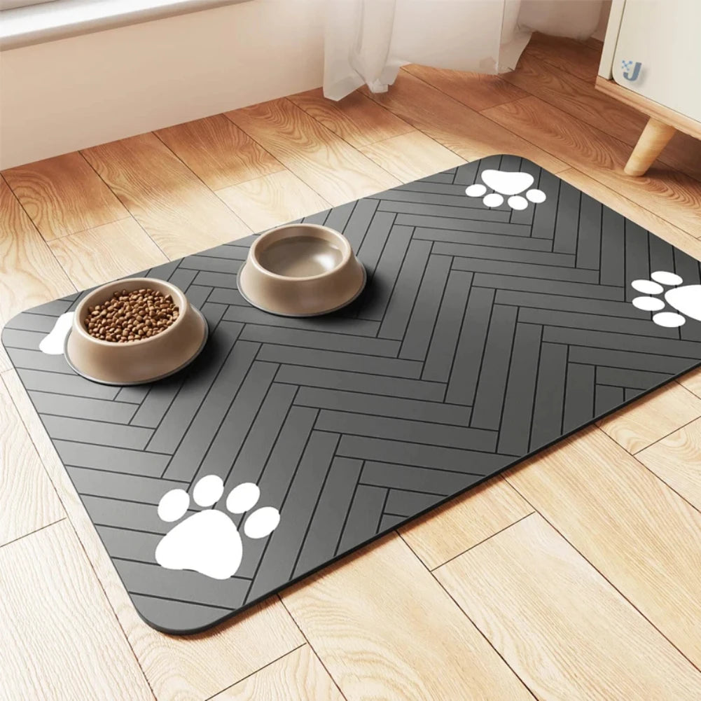 Tapis d'alimentation pour animaux Imperméable/Antidérapant